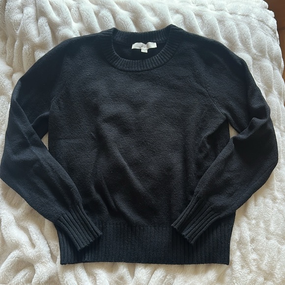 loft relaxed every day sweater - black - Picture 3 of 6